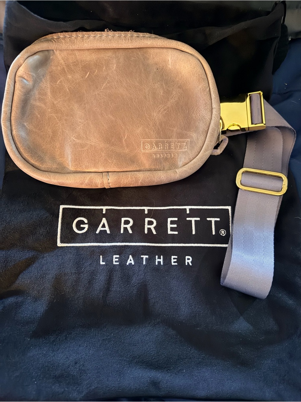 Men's Tan Leather Sling Bag
